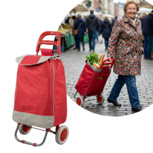 Carucior Cumparaturi 2 Roti | Pliabil | 42L | Termoizolant | 97 cm | Culori Aleatorii