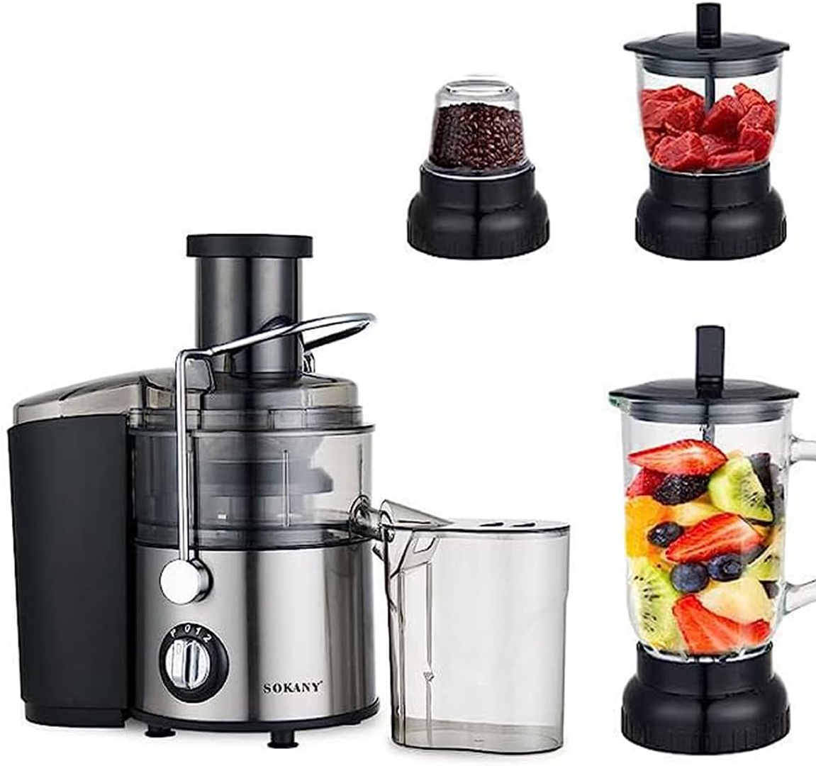 Storcator Multifunctional 4 In 1 | 800W | 2 Viteze + Puls | Blender 1L | Tocator 0.7L | Rasnita 0.25L | Transport Gratuit