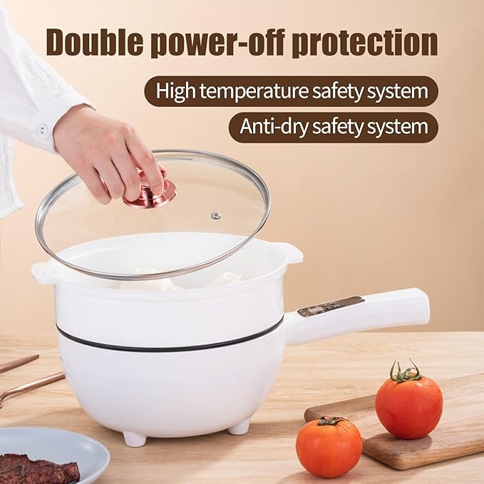 Tigaie electrica 26cm, inteligenta, multifunctionala 3L - imagine 5