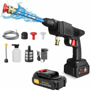 Aparat de Spalat cu Presiune 20 Bari | Acumulator 36V | Rezervor Detergent 200 ml | Furtun 5 m