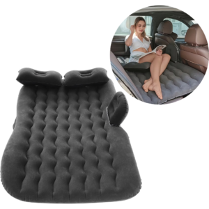 Saltea Auto Gonflabila Bancheta Spate | 130x80x40 cm | Suporta 600 Kg | Pompa 12V Inclusa | 2 Perne | Transport Gratuit