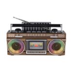 Radio Retro Vintage, Incărcare cu Panou Solar, Bluetooth P-362-S – Design Clasic, Tehnologie Modernă, Maro