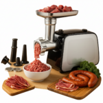 Masina De Tocat Carne 3000W | Motor Cupru Integral | Constructie Inox | Accesorii Carnati Incluse | Usor De Curatat