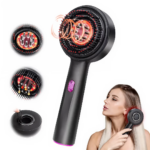Perie Electrica Masaj Scalp 630nm LED Infrarosu | 3 Moduri Masaj | Aplicator Ulei 6 ml | IPX7 | 1400 mAh | USB-C