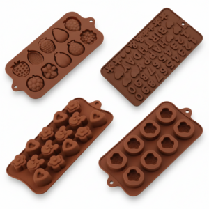 Pachet 4 Forme Silicon Desert | Inimi | Litere si Cifre | Inimioare si Ursuleti | Praline si Jeleuri | Reutilizabile | Rezistente la Caldura