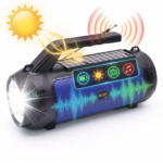 Radio Portabil Multifunctional | AM/FM | Bluetooth | Incarcare Solara & Manuala | Lanterna + Lampa LED | USB | microSD | Waterproof | 5000 mAh