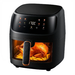 Air Fryer 8L | 2400W Display LCD Touch | Fereastra Vizualizare Protectie Supraincalzire | Gatire Fara Ulei