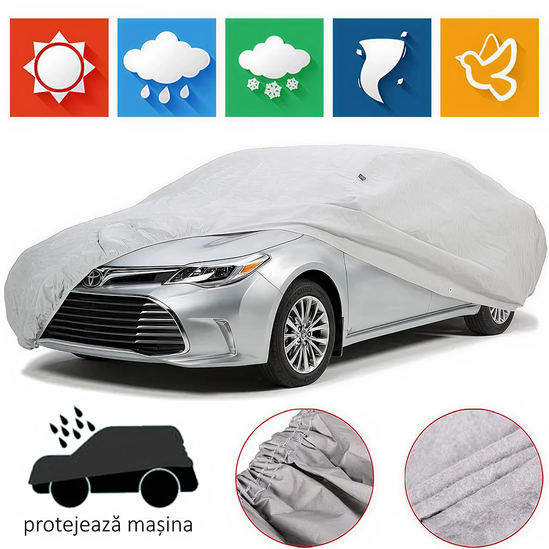 Husa Auto Impermeabila PEVA | Protectie UV Ploaie Zapada Praf | Dimensiuni S-XL | All Season - imagine 4
