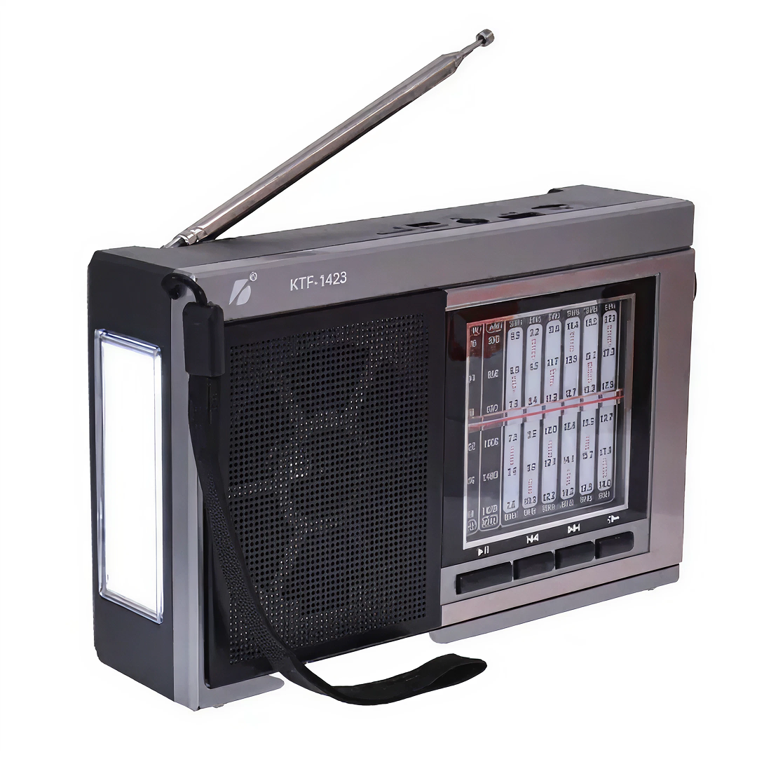 Radio Portabil cu Antena| Bluetooth Incarcare Solara USB | AM FM SW MP3 USB TF Lampa LED | Acumulator 1200mAh