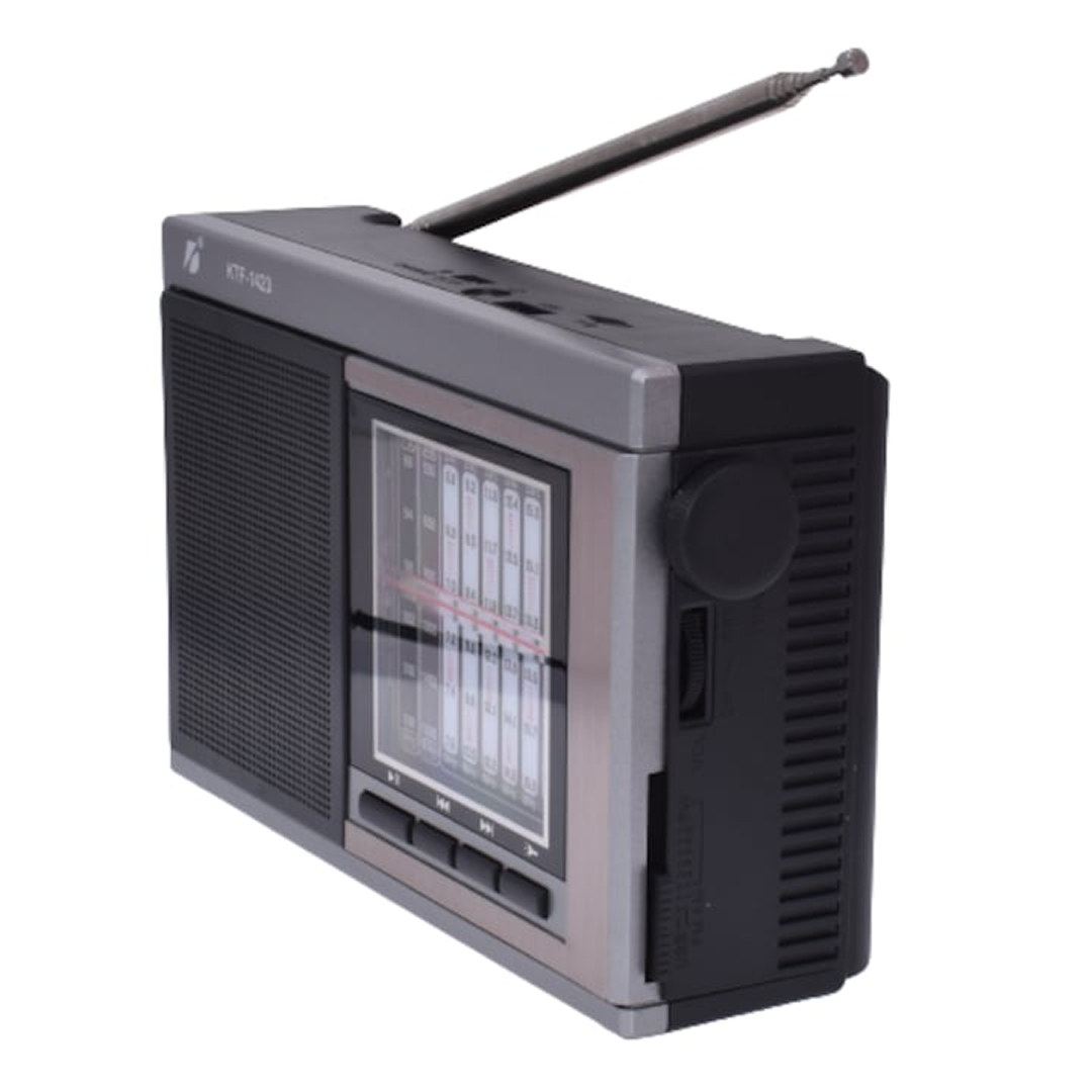 Radio Portabil cu Antena| Bluetooth Incarcare Solara USB | AM FM SW MP3 USB TF Lampa LED | Acumulator 1200mAh - imagine 4