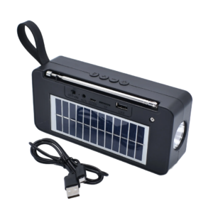 Boxa Portabila BASS cu Incarcare Solara | Lanterna | Conectivitate multilpla: MP3, Bluetooth, Radio, USB, AUX