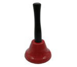 Clopotel din Metal rosu , 15 cm, cu maner, model mare