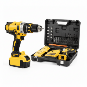 Bormasina Cu Percutie 48V | 2 Acumulatori Li-Ion | 2 Trepte Viteza 0-1500 RPM | 45 Nm | Set Accesorii + Cutie Transport