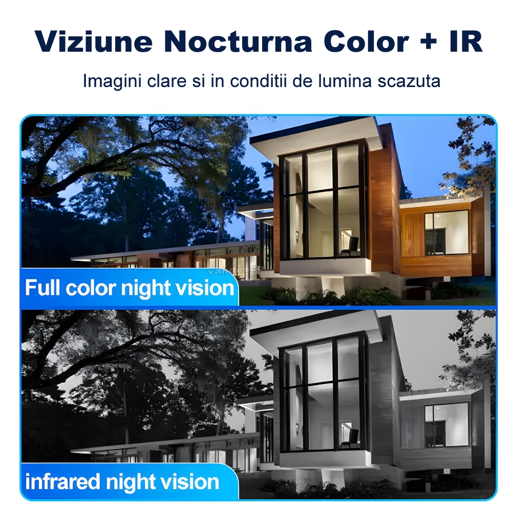 Camera Supraveghere cu Panou Solar, Conexiune 4G, Rotatie 360° Panoramică Cu 3 Lentile, Zoom 10x, Card Memorie Cadou - imagine 5