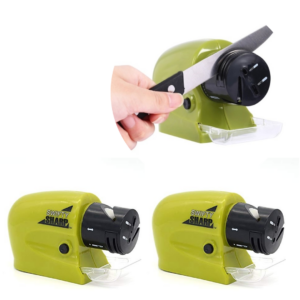 1+1 PROMO Ascutitor Electric Cutite Si Foarfece | Cu Piatra Slefuire | Tavita Colectare | Functionare Pe Baterii AA | Rapid Si Usor