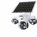 Camera Supraveghere Tripla 6MP Cu Panou Solar | 4G  | Vedere Nocturna Color | Detectie Miscare | PTZ 355° | Cu Acumulator Si Card Inclus