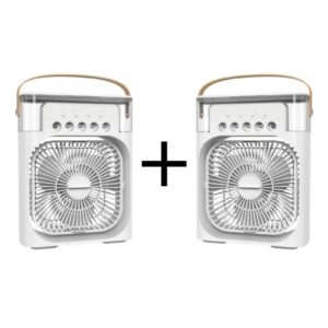 PROMO 1+1 GRATIS Ventilator portabil 3 in 1 - racorire, umidificare si iluminare in 7 culori