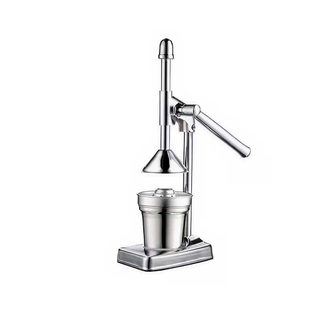 Storcator Manual Fructe Tip Presa | Cu Recipient si Strecuratoare | Pentru Citrice si Rodii | Argintiu - imagine 2