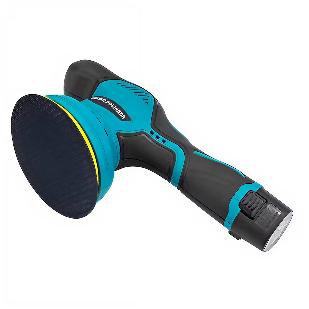 Aparat Polish Auto 12V | 2 Acumulatori | 2500-5000 RPM | 8 Viteze | Fara Fir | 27.5x11.5x12 cm | Negru-Albastru - imagine 7