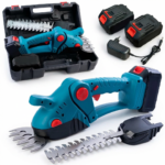 Foarfeca Electrica Gradina Cu Acumulator 48V | 2 Acumulatori | 2 Lame (Iarba + Gard Viu) | Multifunctionala | Ergonomica