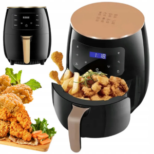 Friteuza Cu Aer Cald 6L 3000W | Air Fryer Fara Ulei | 8 Programe | Touch Screen | 50-200°C | Timer | Antiaderent
