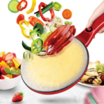 Plita Electrica Tigaie pentru Clatite 800W | Invelis Antiaderent Titan | Gatire Rapida 20 Secunde | Usor De Curatat | Compacta