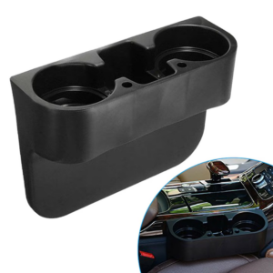 1+1 PROMO Suport Pahare Auto Cu Organizator | 2 Suporturi + Slot Telefon | Anti-Cadere Intre Scaune | Instalare Rapida | Plastic Rezistent