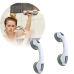 1+1 PROMO Maner Siguranta Baie Cu Ventuze | 30 cm | Antialunecare | Montaj Fara Gaurire | Gri