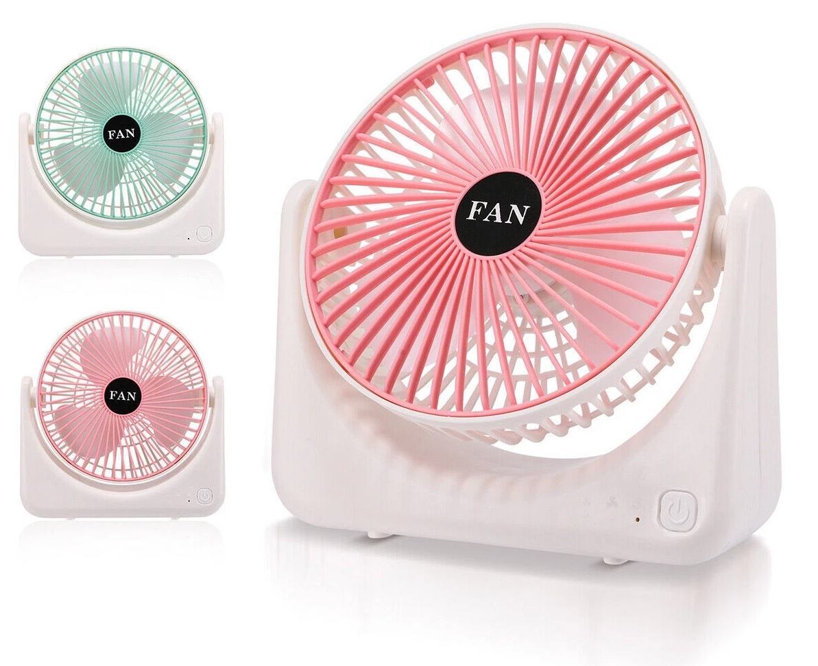 Ventilator portabil cu 3 trepte de viteza si baterie reincarcabila – design compact si silentios - imagine 3