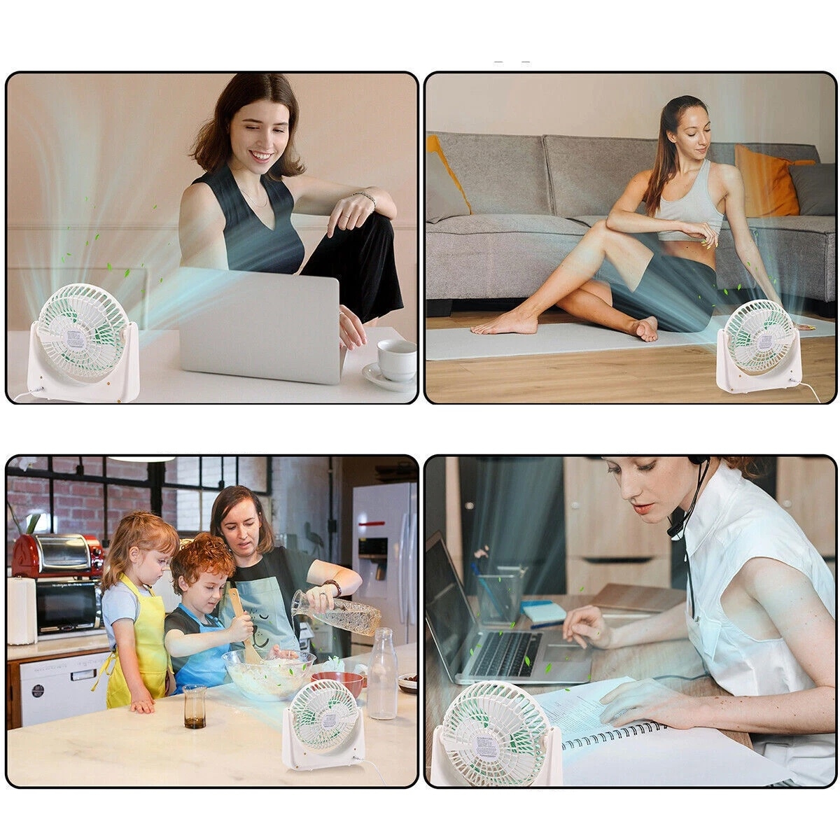 Ventilator portabil cu 3 trepte de viteza si baterie reincarcabila – design compact si silentios - imagine 10
