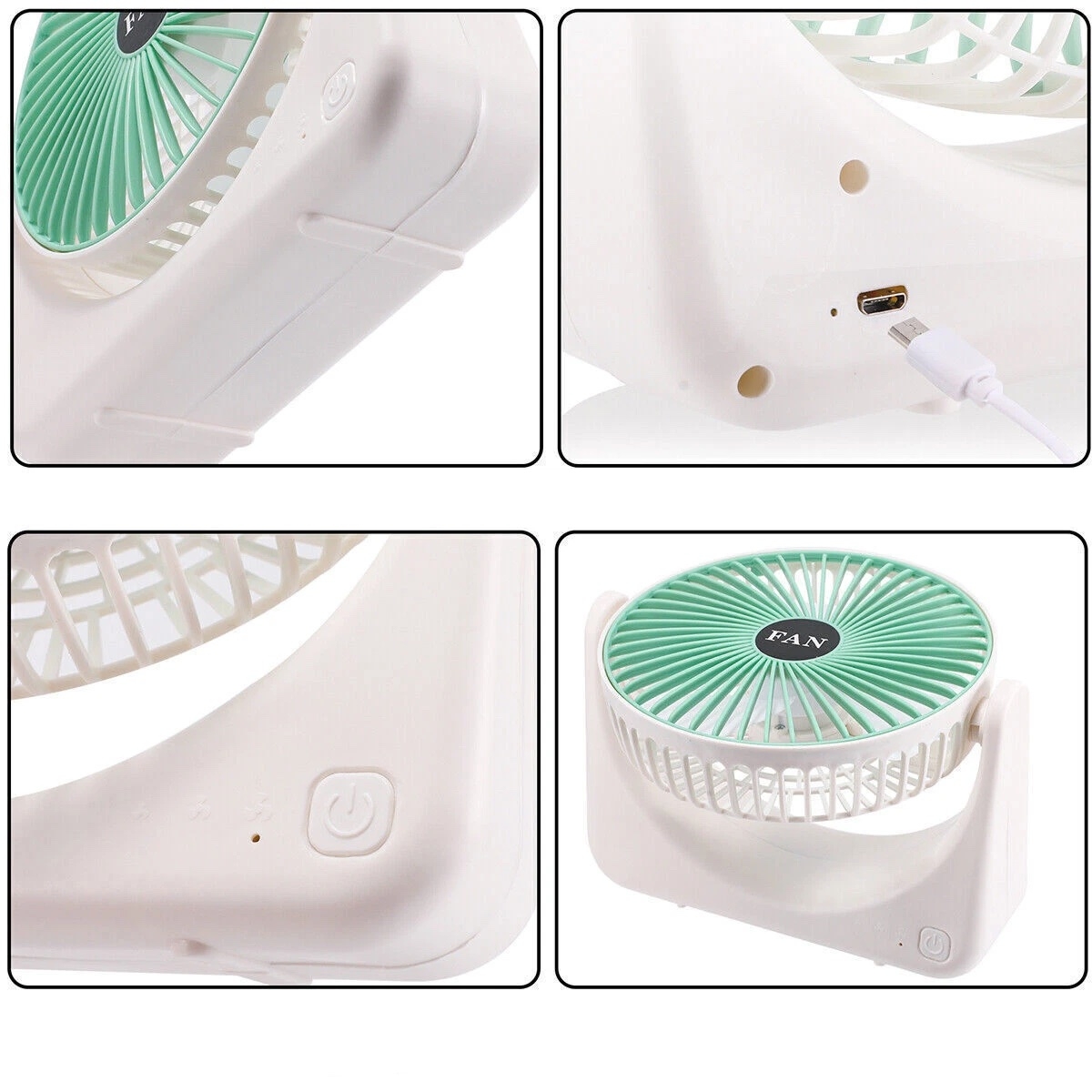 Ventilator portabil cu 3 trepte de viteza si baterie reincarcabila – design compact si silentios - imagine 12