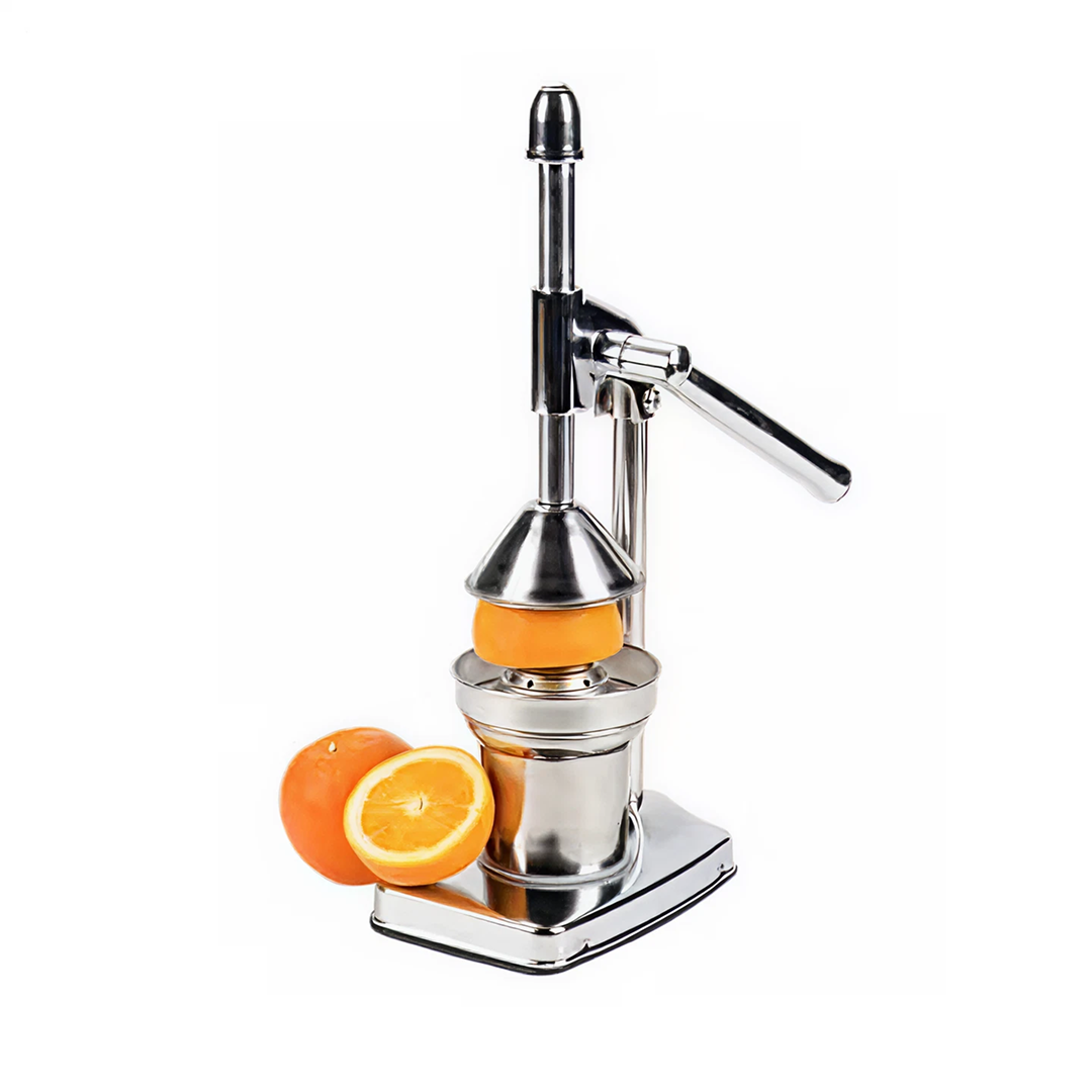 Storcator Manual Fructe Tip Presa | Cu Recipient si Strecuratoare | Pentru Citrice si Rodii | Argintiu - imagine 5