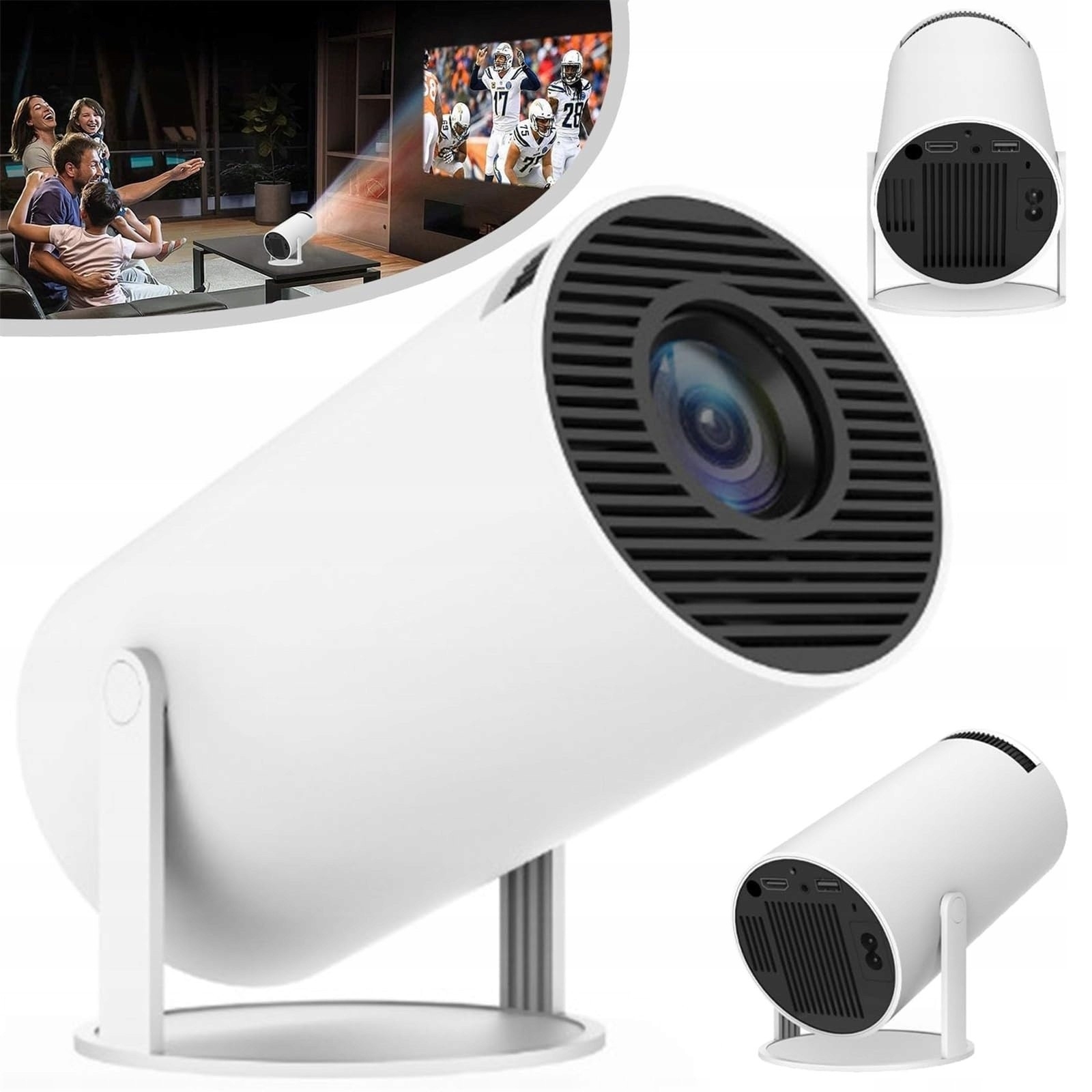 Videoproiector Portabil Smart | Android 11 | WiFi 6 | Bluetooth 5.0 | Proiectie 130" | Suport 4K - imagine 7