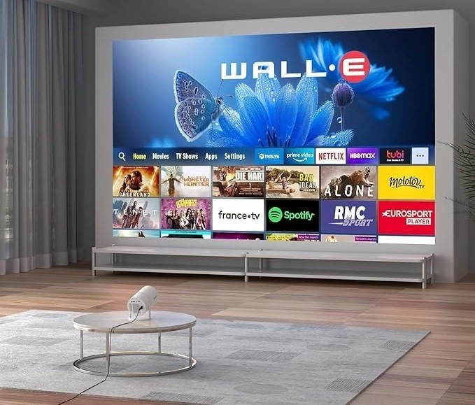 Videoproiector Portabil Smart | Android 11 | WiFi 6 | Bluetooth 5.0 | Proiectie 130" | Suport 4K - imagine 5