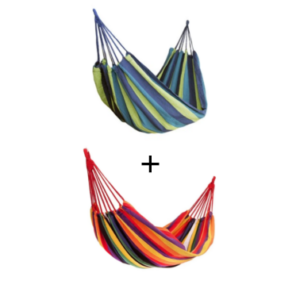 1 + 1 GRATIS - Hamac dublu, din bumbac, 200 x 160cm, Smartmall