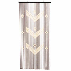 Perdea Usa Margele Lemn 90x180 Cm | 52 Siraguri | Design Boho Natural | Ventilatie Si Intimitate
