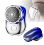 Aparat de ras electric, portabil, cu lame rotative, reincarcabil, albastru