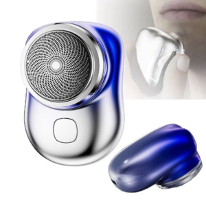 Aparat de ras electric, portabil, cu lame rotative, reincarcabil, albastru