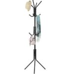 Cuier Tip Pom Metalic | 11 Agatatori | 45 x 175 cm | Design Modern Industrial | Negru