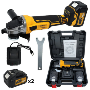 Flex unghiular cu maner, Grinder, cu 2 acumulatori Li-Ion, 48V