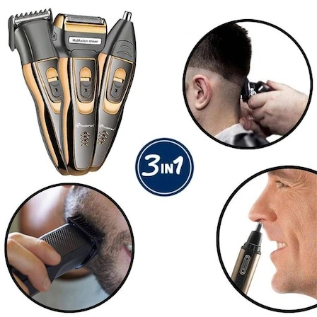 Aparat de ras și tuns, 3 in 1- Grooming Kit, indicator de încărcare - imagine 4