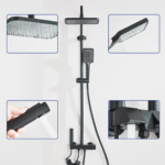 Coloana Dus Multifunctionala 4 Functii | LED Temperatura Fara Alimentare | Rainfall Waterfall | Presiune Mare