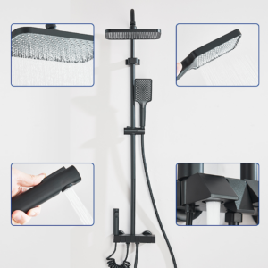 Coloana Dus Multifunctionala 4 Functii | LED Temperatura Fara Alimentare | Rainfall Waterfall | Presiune Mare