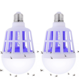 1+1 PROMO Bec LED Anti-Insecte 15W E27 | Iluminat + Lampa UV Anti-Tantari | Interior Exterior | Elimina Tantari Muste Gandaci