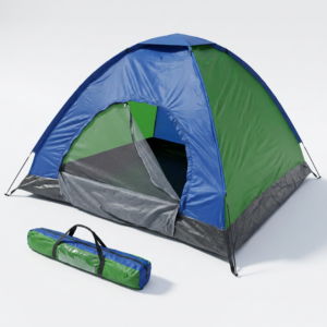 Cort Camping 2 Persoane 200x250x150cm | Poliester 170T Impermeabil | Filtru UV | Plasa Anti-Tantari | Ventilatie Superioara | Ancore Incluse