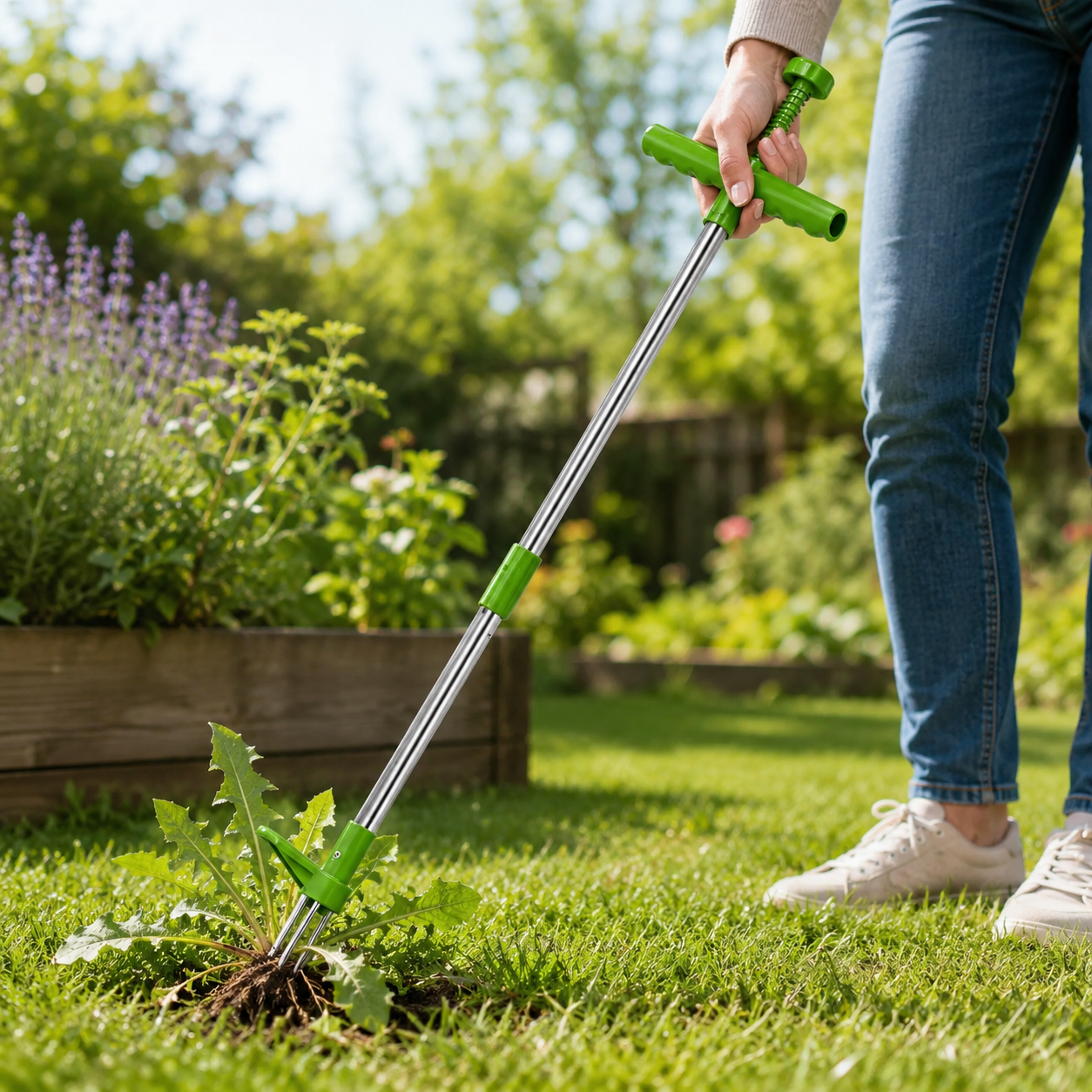 Dispozitiv carlig de scos buruieni fara efort – extractie radacina completa, gradina curata rapid, fara chimicale