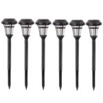 Set 6 lampi solare LED pentru gradina 40x5.5 cm – Lampa solara cu iluminare moderna, design elegant cu tarus