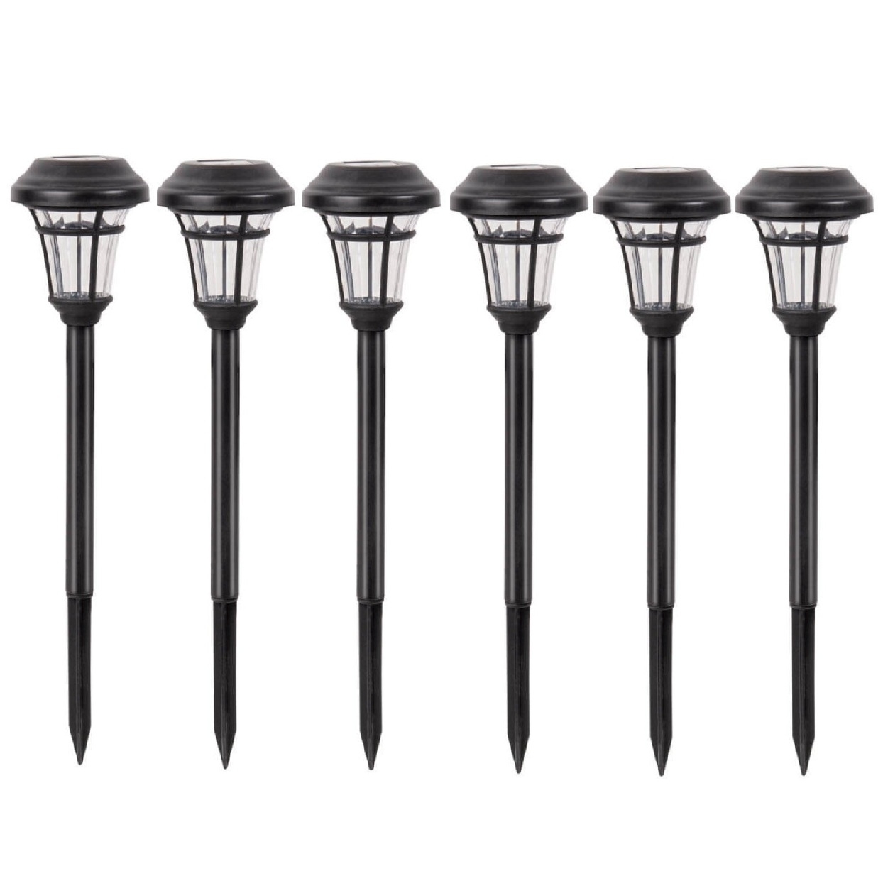 Set 6 lampi solare LED pentru gradina 40x5.5 cm – Lampa solara cu iluminare moderna, design elegant cu tarus