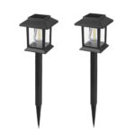 Set 2 lampi solare tip felinar de gradina 38x8.5 cm - Lampa solara cu design modern, IP55