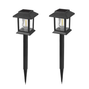Set 2 lampi solare tip felinar de gradina 38x8.5 cm - Lampa solara cu design modern, IP55